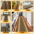 thumbnail image 2 of Ottomanson Border Hallway Runner Rug 2'7" x 9'10" - Non Slip Low Pile Carpet, Brown, 2 of 14