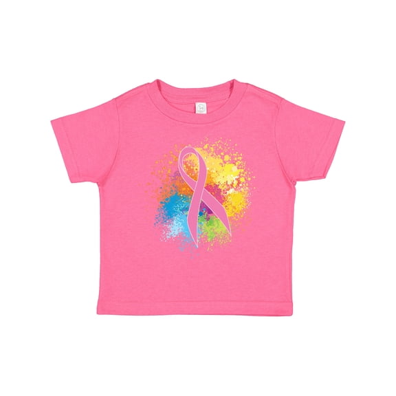 Inktastic Breast Cancer Awareness Ribbon Art Girls Toddler T-Shirt