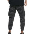 thumbnail image 4 of XUNKUSGA Cargo Joggers Men Elastic Waist Dstring Joggers Pants Camo Ripstop Military Cargo Pants Multi Pockets Hiking Men's Pants, 4 of 6