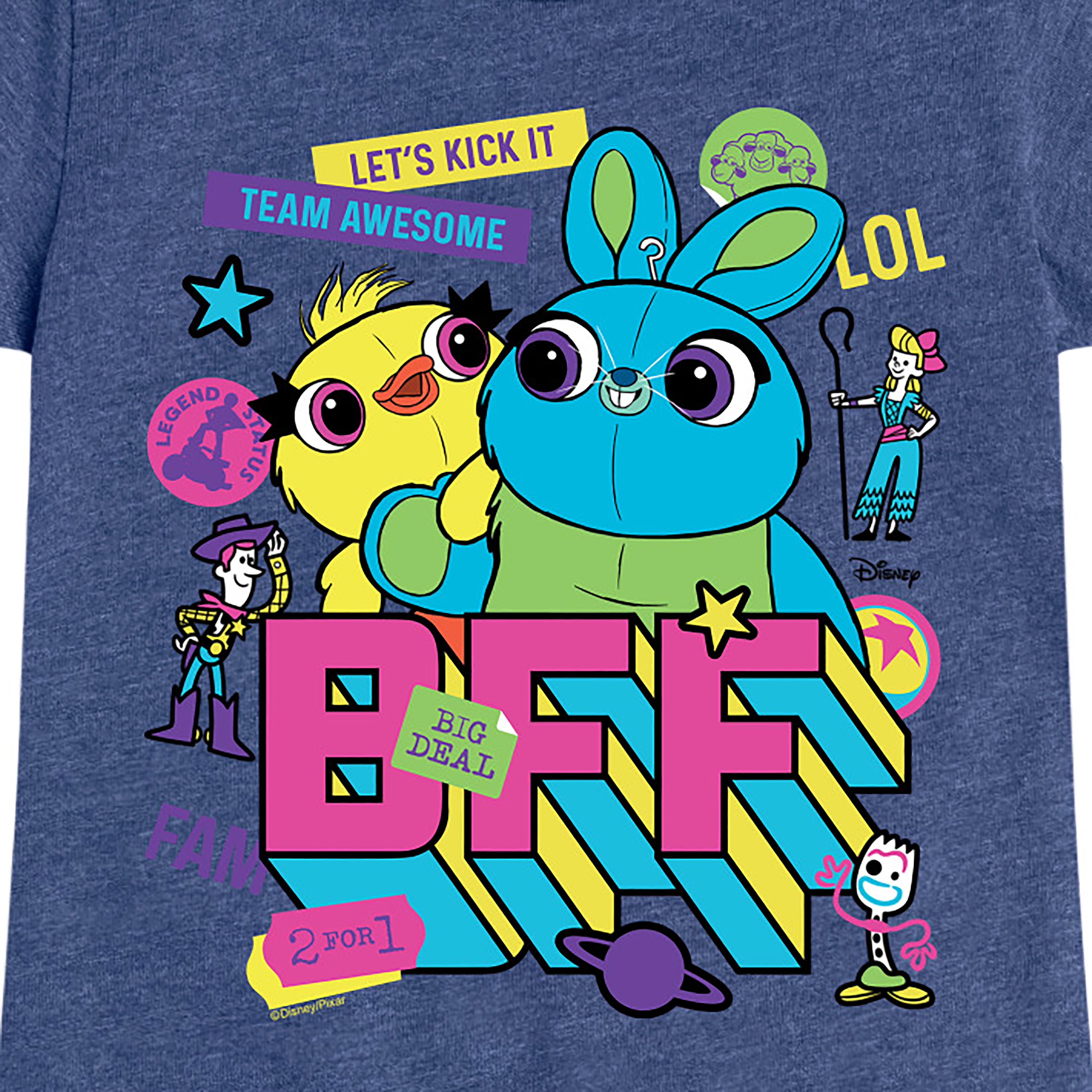 Toy Story 4 - Bff Ducky Bunny - Toddler & Youth Girls Short Sleeve Graphic T -Shirt
