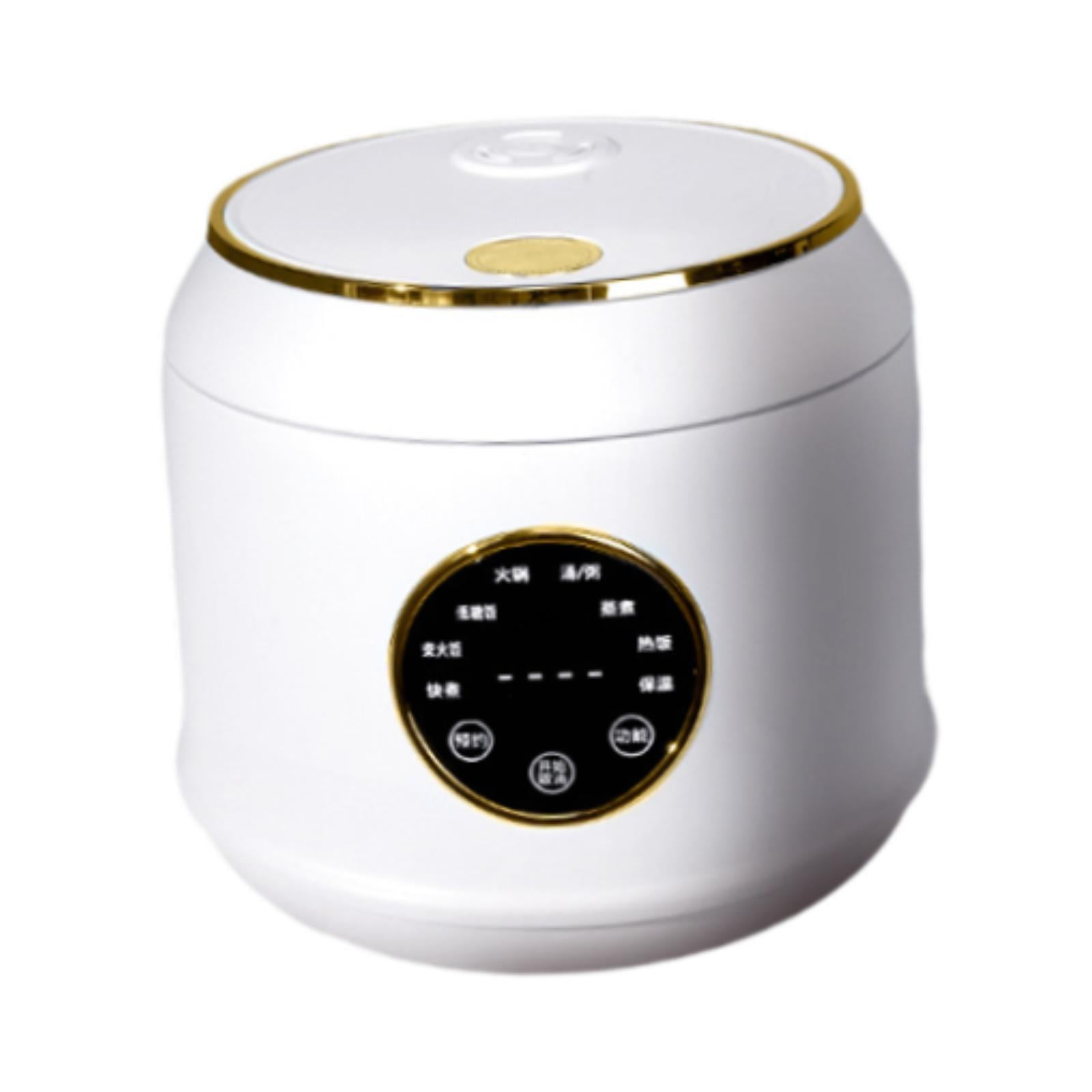 Fancyes Digital Rice Cooker Auto Keep Warm 2L 7 Cooking Function for Pasta Eggs Soup white