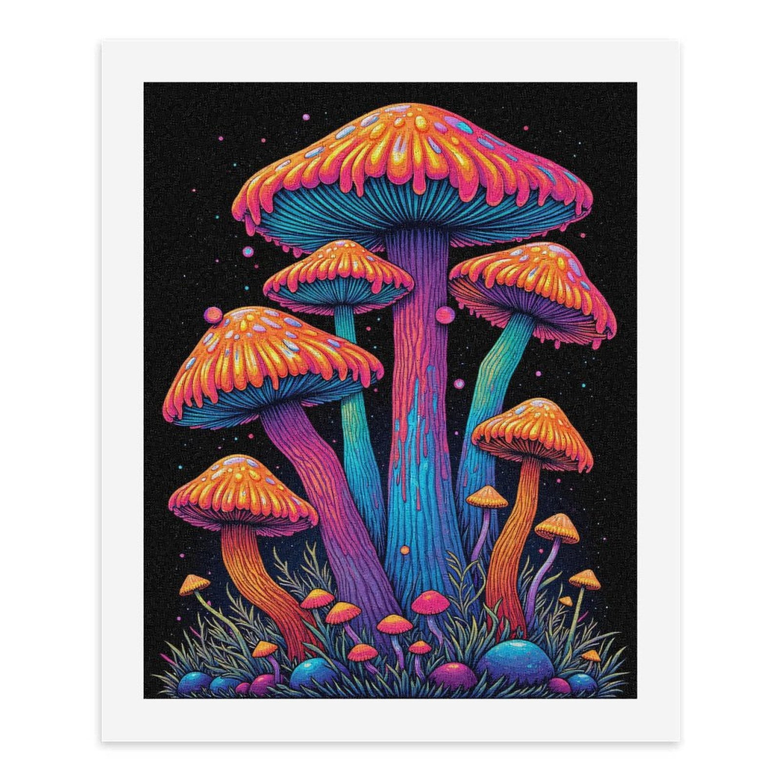 Paint By Numbers Kit for Adults Beginner - DIY Psychedelic Mushroom Fantasy Art Canvas Painting Kits for Adults, Frameless Paint By Number for Adults for Home Wall Decor 16x20 Inch