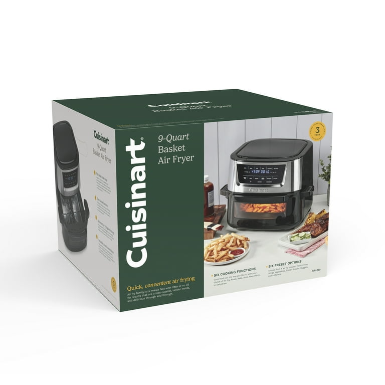 Cuisinart, 9 Qt Basket Airfryer, with Divider, 6 Functions