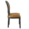 thumbnail image 2 of Modway Emanate Vintage French Vegan Leather Dining Side Chair in Black Tan, 2 of 8