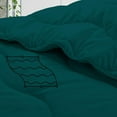 thumbnail image 4 of D.N.G. BEDDINGS 3 Piece Luxury Wavy Stitching Comforter Set Super Soft, All Season, 800 Thread Count, 100% Egyptian Cotton, With 6 Corner Tabs, Super King Size Teal Color, 4 of 6