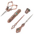 thumbnail image 1 of Vintage Embroidery Scissors Kit, Vintage Sewing Scissors Kit Antique Cutting  for Sewing, 1 of 8
