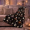 thumbnail image 5 of Ghost Pumpkin Scene Ghosts And Pumpkins Spooky Holiday Art Halloween Lovers Playful Harvest Motif Warm Flannel Blanket, Halloween Gift for Living Room and Family Room Home Decor, 5 of 7
