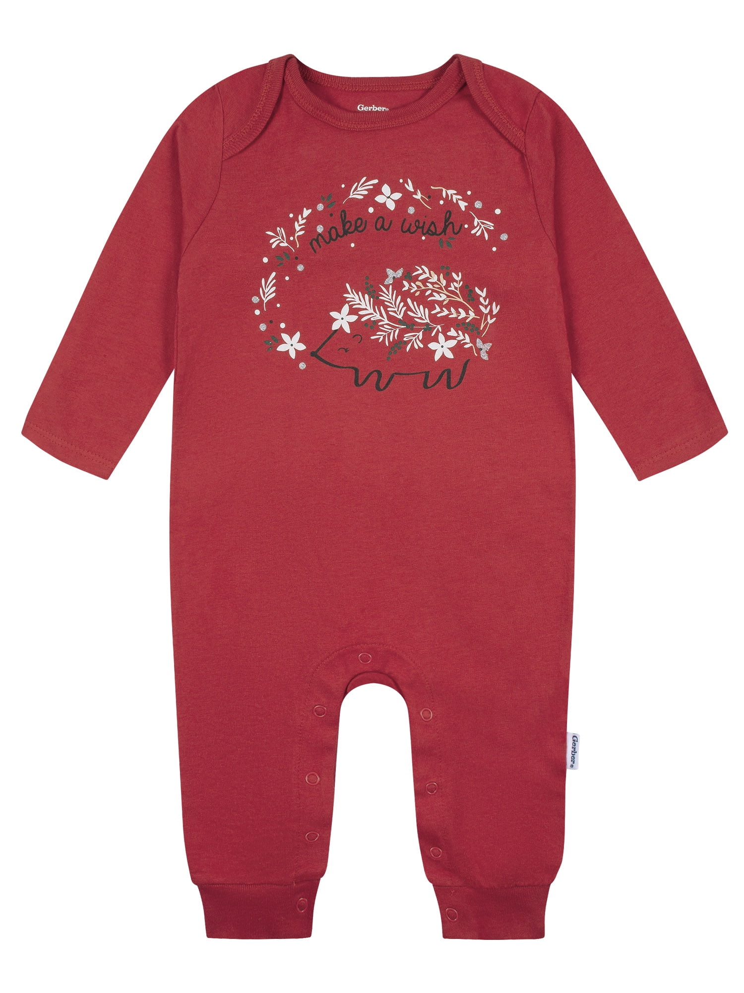 Gerber Baby Girl Jersey Romper, 2-Pack, Sizes 0/3 - 24 Months