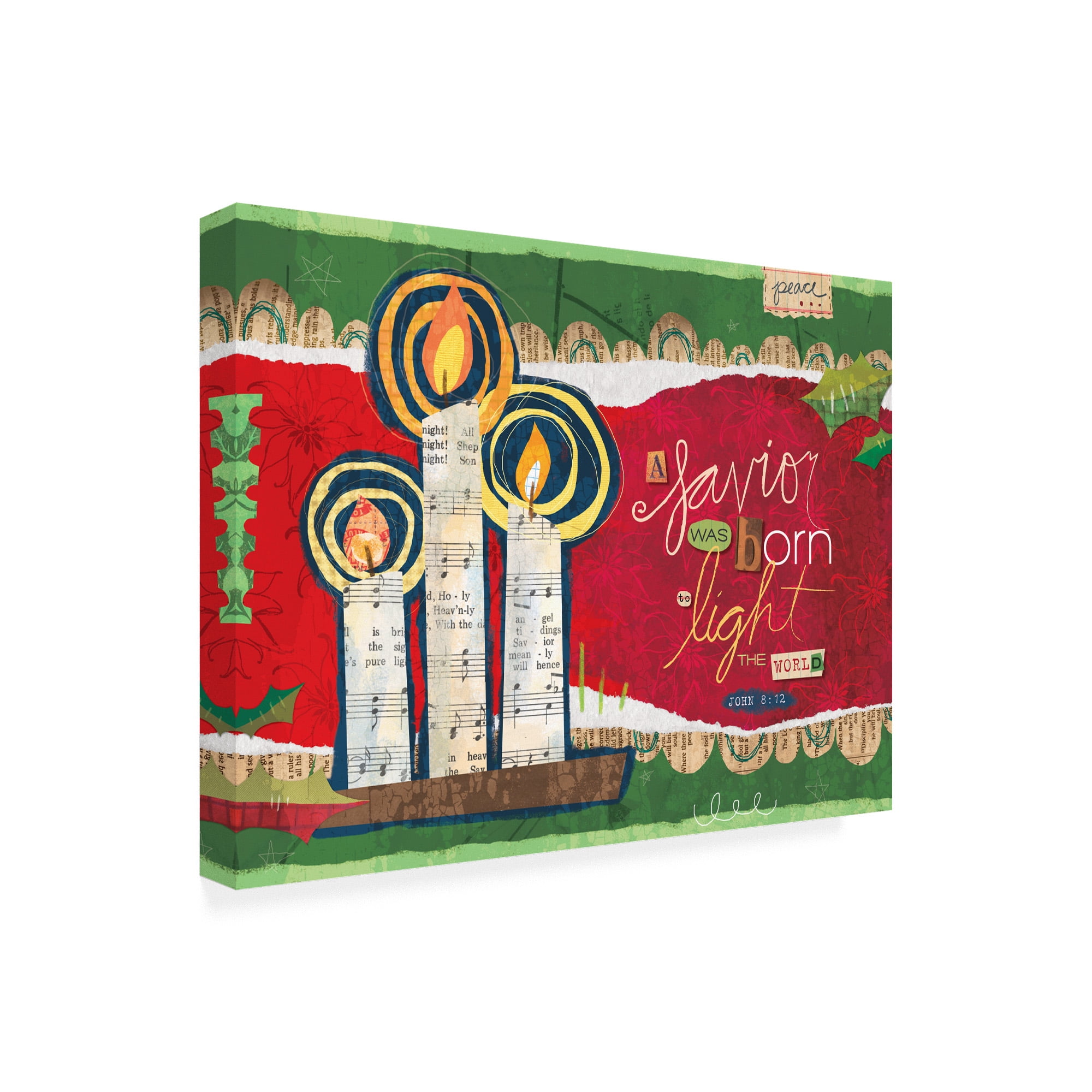 Trademark Fine Art 'Christmas Collage 2' Canvas Art by Holli Conger