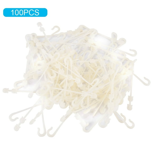 Clips de Soporte para Plantas Sincero 100 Clips Plásticos Color Blanco