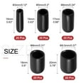 thumbnail image 2 of 100pcs Round Rubber End Caps 1/8" 3/16" 1/4" 5/16" 3/8" Black Vinyl Cover Screw Thread Protectors Assortment, 2 of 5