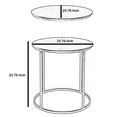 thumbnail image 5 of Round Metal Frame Side Table with Tubular Legs Black - Saltoro Sherpi, 5 of 5