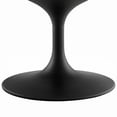 thumbnail image 3 of Contemporary Modern Urban Designer Living Room Lounge Club Lobby Oval Coffee Table, Artificial Marble Stone Metal, Black White, 3 of 3