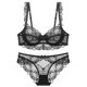 thumbnail image 5 of Sujetador transparente ultrafino sin esponja, sujetador de encaje pequeño con pecho grande, ropa interior sexy para mujer, sujetador, 5 of 6