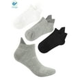 thumbnail image 2 of Deago 3 Pairs Men's Running Ankle Socks with Cushion Cotton Low Cut Athletic Sport Tab Socks (Multi-color), 2 of 9