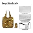 thumbnail image 3 of Gold Pattern Of Hexagons Foldable Reusable Shopping Bag Large Capacity Tote Handbag Storage Pouch for Travel Work, 3 of 6