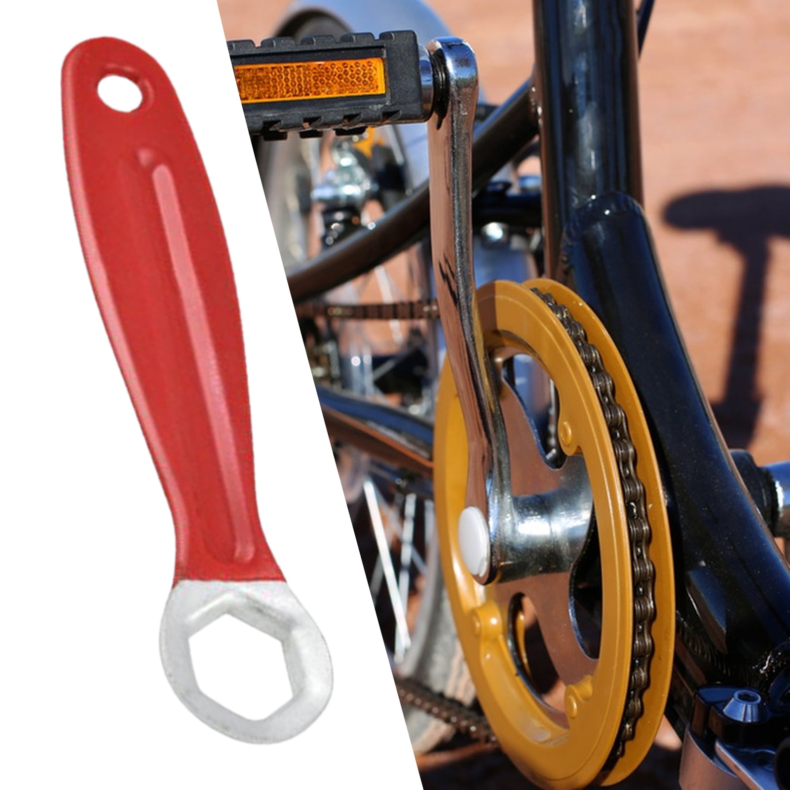 Kmxyo Bicycle Crankset Wrench Ergonomic High Strength Good Hardness