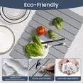 thumbnail image 4 of WWS-Stone Dish Drying Mat for Kitchen Counter,12inx16in Drying matt for Dishes,Foldable Diatomaceous Earth Quick-Drying mat,Super-Absorbent, Quick-Dry-Grayish, 4 of 4