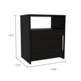 thumbnail image 6 of Bangor 2 Piece Bedroom Set, Drawer Dresser + Nightstand, Black / Pine, 6 of 9