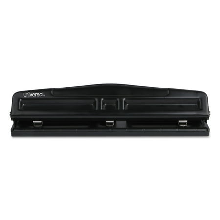 4 Hole Heavy Duty Punch - Universal 12-Sheet Deluxe Two- and Three-Hole Adjustable Punch, 9/32