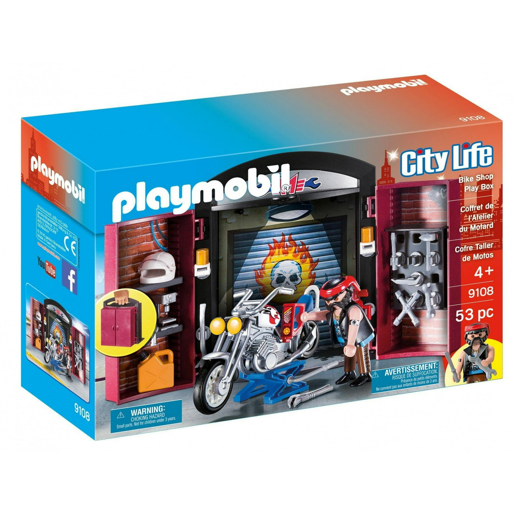 Playmobil バイクショップ 9108 新品 Playmobil - 9108 | City Life: Bike Shop Play Box - Walmart.ca