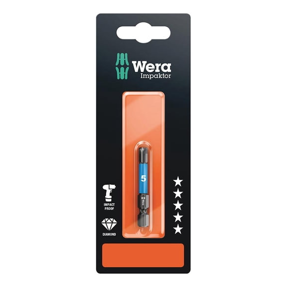 Wera 840/4 IMP DC Impaktor Hex Bit - 5mm x 50mm