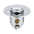 thumbnail image 1 of 2pcs Universal Bath Plug, Pop-Up Sink Drain Universal Stainless Steel Drain Plug, Silver, 9*6.5cm, 1 of 3