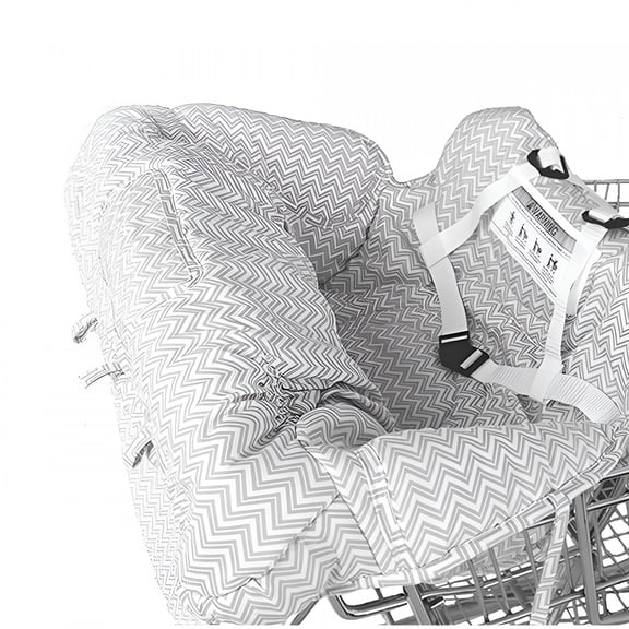 AUQ Shopping Cart Protector Baby Shopping Cart Cover Universal Toddler High Chair and Cart Cushion with Carry Bag Shopping Cart Seat Cushion Cover