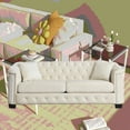 thumbnail image 4 of 77-Inch Modern Velvet 3-Seater Sofa for Living Room, Bedroom, Apartment, Office, 4 of 12