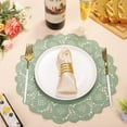 thumbnail image 5 of Round Brown Kraft Paper Doilies 13.5 Inches Lace Paper Place Mats Rustic Scallop Doily Disposable Table Pads for Food Cakes Crafts Party Weddings Tableware Decor, 5 of 7