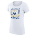 thumbnail image 2 of Women's G-III 4Her by Carl Banks White Buffalo Sabres Super-Slim Fit Lightweight Collage Team Graphic T-Shirt, 2 of 3