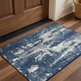 thumbnail image 3 of KUETH Doormat 2x3 Machine Washable Entryway Rugs Distressed Medallion Vintage Blue Throw Rug for Bedroom Living Room Aesthetic, Non Slip Carpet with Gripper, 3 of 10
