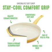 GreenLife Soft Grip 12 Fry Pan with Lid, Yellow