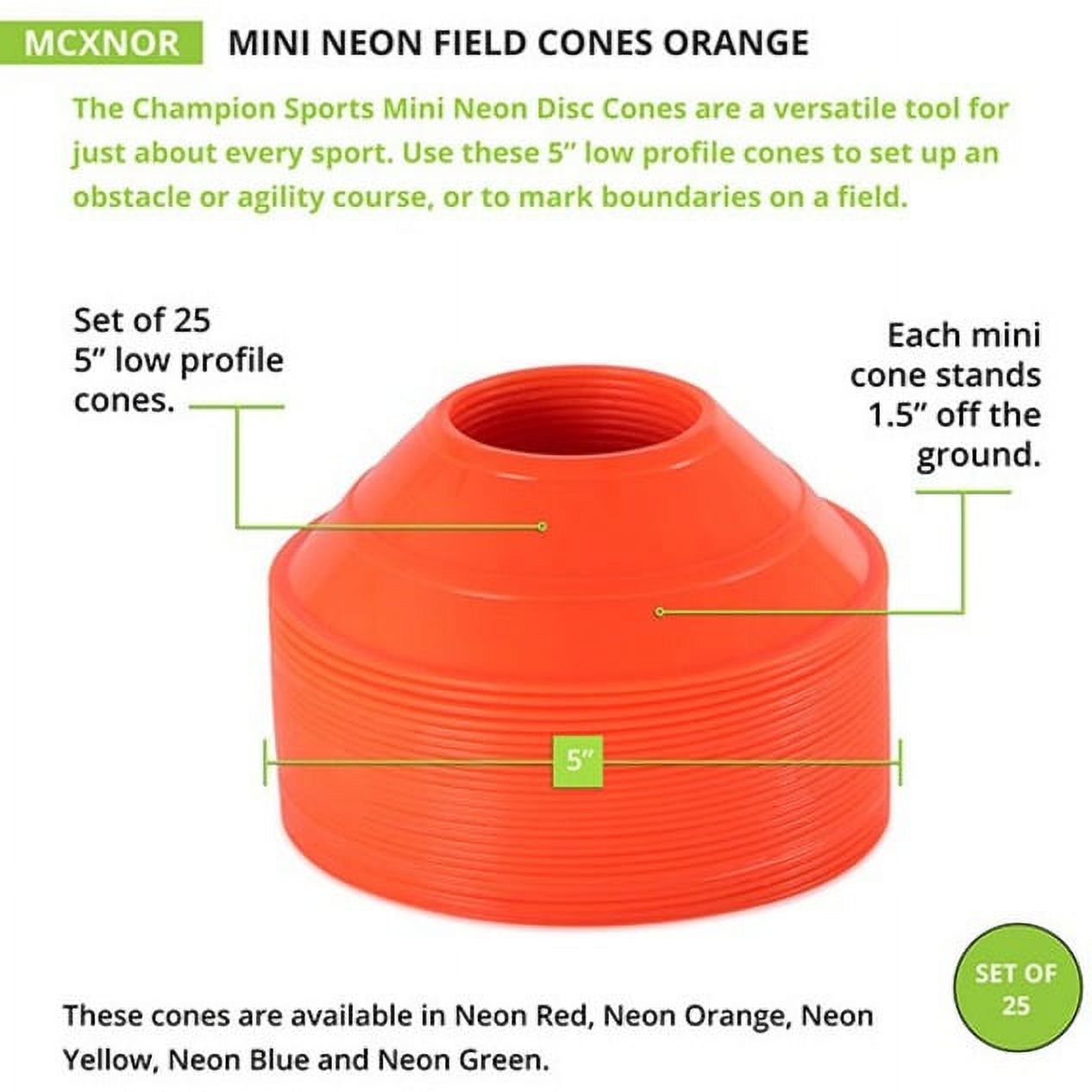 Champion Sports Mini Neon Field Cones Orange - image 3 of 4