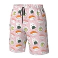 thumbnail image 6 of Uemuo Cute Sushi (2) Pattern Men's Swim Trunks Hawaiian Beach Bathing Suit Swimsuits Beach Quick-Dry Shorts with Pockets-Medium, 6 of 9