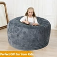 thumbnail image 5 of Danolapsi Bean Bag Chair Cover (No Filler), Beanbag Chair Outside Cover, Big Round Soft Fluffy Faux Fur Beanbag Lazy Sofa Bed Cover, 5 of 7