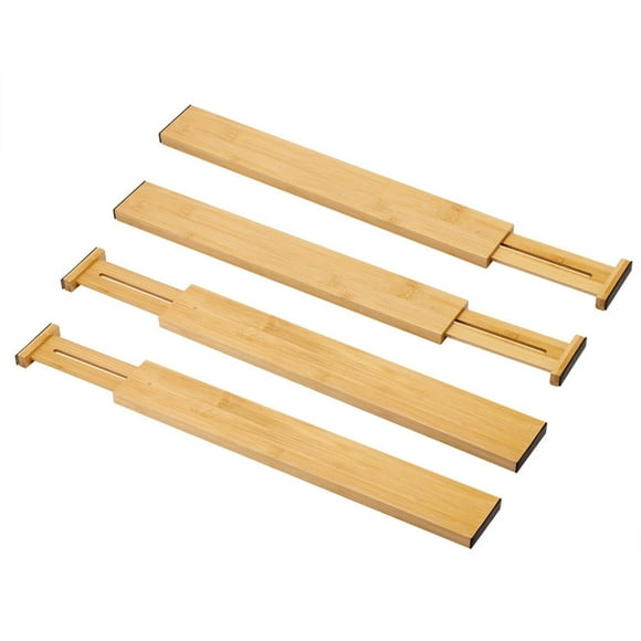 Bamboo Drawer Dividers Home Spring Loaded Adjustable Drawer Separators