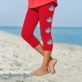 thumbnail image 3 of Fengqque Toddler Girls' Independence Day Cropped Pants - Summer Leisure Style, Yoga-Friendly, Fun Prints for Festive Wear, 3 of 4