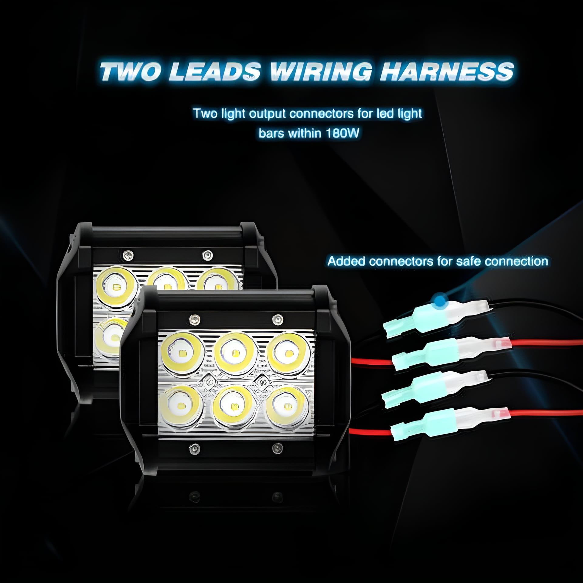 Nilight 2PCS 4inch LED Light Bar 18W Flood Led Off Road Lights with 12V 5Pin Rocker Switch LED Light Bar Wiring Harness Kit
