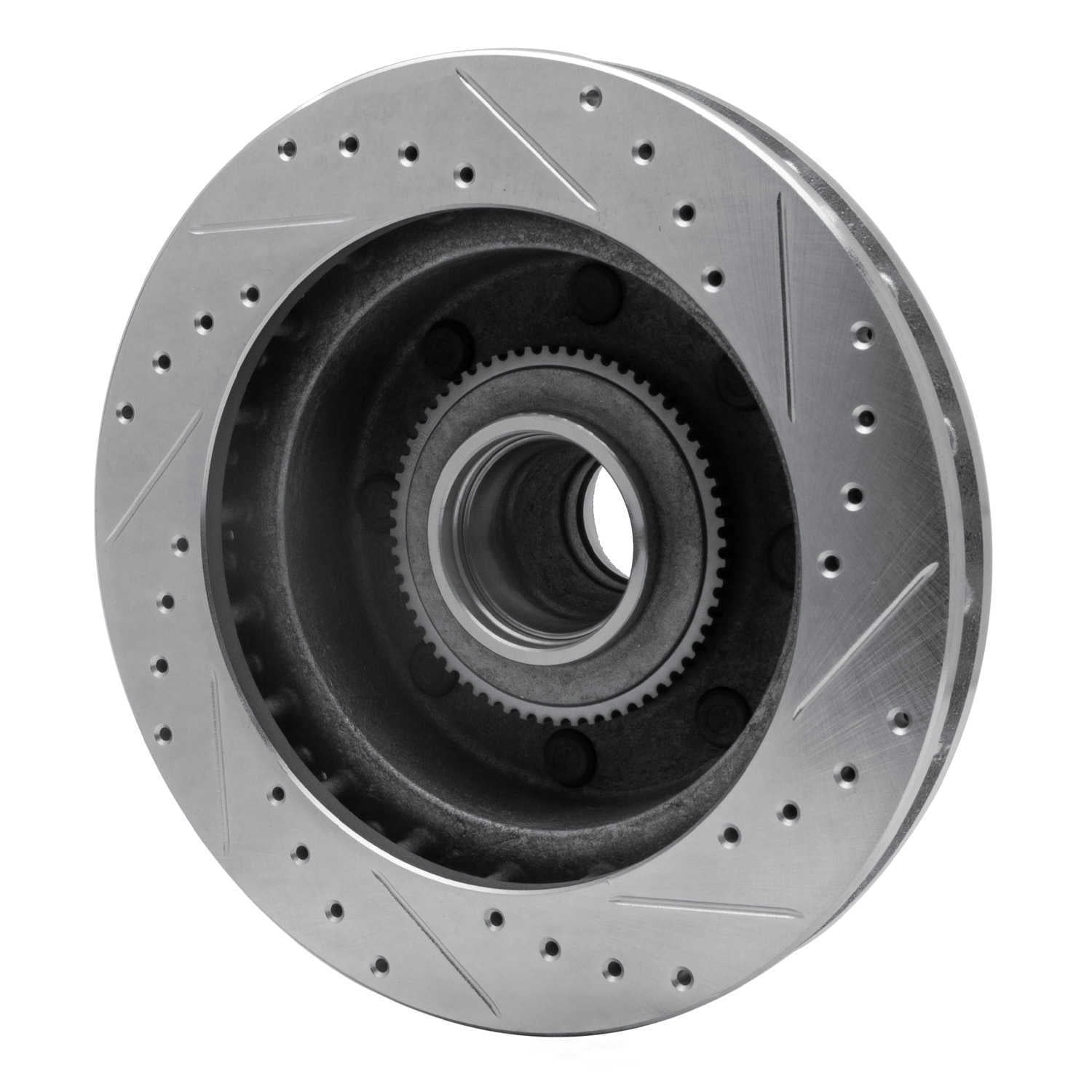 Dynamic Friction Company 631-54190L DFC Brake Rotor - Drilled And Slotted - Silver