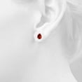 thumbnail image 4 of Pear Garnet Earrings in Sterling Silver ( 8x6 mm ), 4 of 4