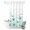 Green White, variant on No Hook Shower Curtain, Pink Spring Floral Shower Curtains for Bathroom with See Through Top Window, Summer Botanical Watercolor Vintage Waterproof & Washable Bath Curtain Extra Long 72"x96"