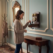 Rotary Dials Phone Antique Landline Telephone with Storage Box Wall Decors for Home Retro Creative Phone Model