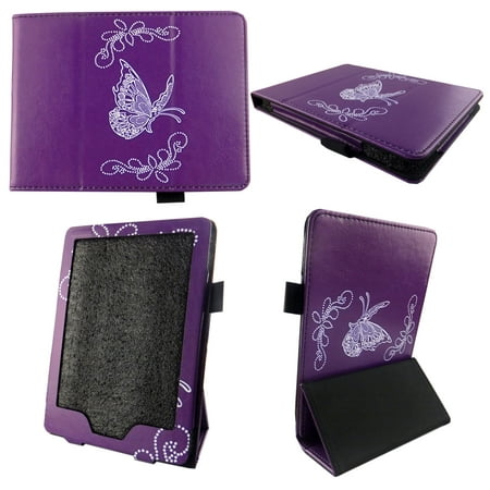 Purple Butterfly Case for All-new Kindle 6 inch (10th Gen, 2019 Release) - Lightweight Premium PU Leather Protective Cover with Auto Sleep/Wake with Stylus (NOT Fit Kindle Paperwhite or Kindle Oasis (Best Kindle Paperwhite Case 2019)