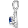 thumbnail image 2 of 14K White Gold Diamond And Blue Sapphire Triangle Pendant - Jbsp, 2 of 5