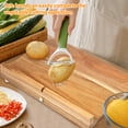 thumbnail image 5 of LINFANG Wooden Adaptive Cutting Board With Spike Smooth Surface Handicapped Kitchen Board With Anti Slip Bottom for Vegetable Fruit Meat, 5 of 9