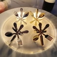 thumbnail image 4 of 12Pcs Metal Knife and Fork Spoon Napkin Rings Holder for Christmas Wedding Used for Daily Table Parties Silver, 4 of 7