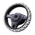 thumbnail image 6 of Lsque Black And White Sheeps Ultra Soft Car Steering Wheel Cover for Women, Standard 15 inch Size for Truck Van SUV Auto, 6 of 8