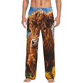 thumbnail image 2 of Lsque Cloud Sky Sunflower Cow Print Men's Pajama Pants, Lounge Pant - Comfortable Home Wear,Elastic Waistband, Stylish Design-X-Large, 2 of 9