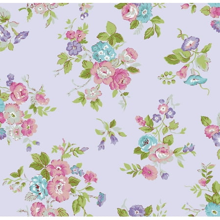 Contemporary Floral Fabric - Waverly Inspirations Floral carnation 100% Cotton Print Fabric 44’’ Wide, 140 Gsm, Quilt Crafts Cut By The Yard